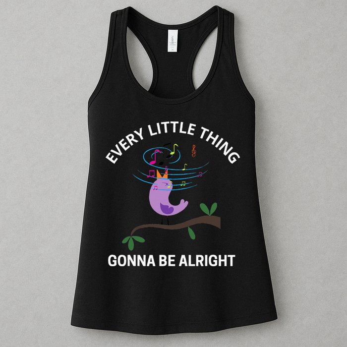 Every Little Thing Is Gonna Be Alright Singing Bird Yogis Womens Tank Top