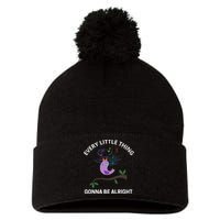Every Little Thing Is Gonna Be Alright Singing Bird Yogis Pom Pom 12in Knit Beanie