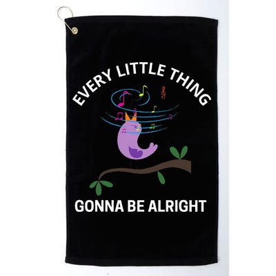 Every Little Thing Is Gonna Be Alright Singing Bird Yogis Golf Towel