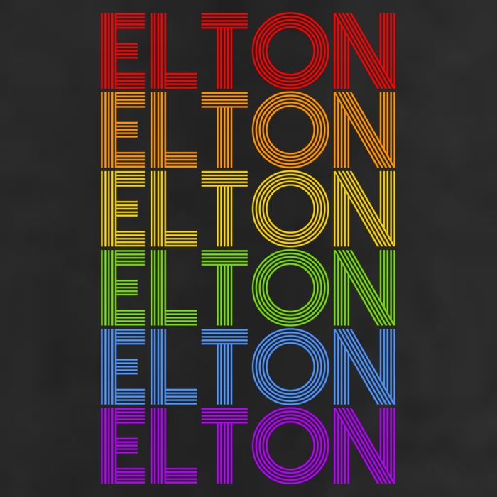 Elton Wordmark Pattern Retro Style Cool Comfort Performance Bucket Hat