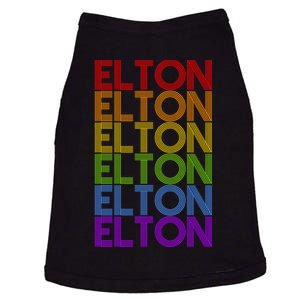 Elton Wordmark Pattern Retro Style Doggie Tank