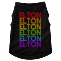 Elton Wordmark Pattern Retro Style Doggie Tank