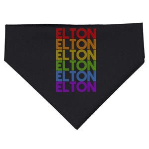 Elton Wordmark Pattern Retro Style USA-Made Doggie Bandana