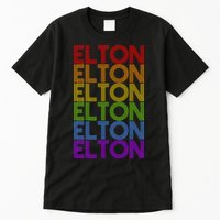 Elton Wordmark Pattern Retro Style Tall T-Shirt