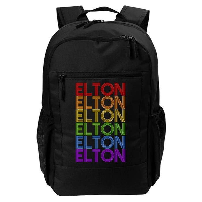 Elton Wordmark Pattern Retro Style Backpack