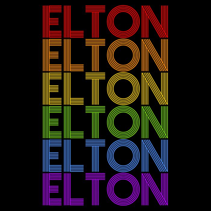 Elton Wordmark Pattern Retro Style Backpack