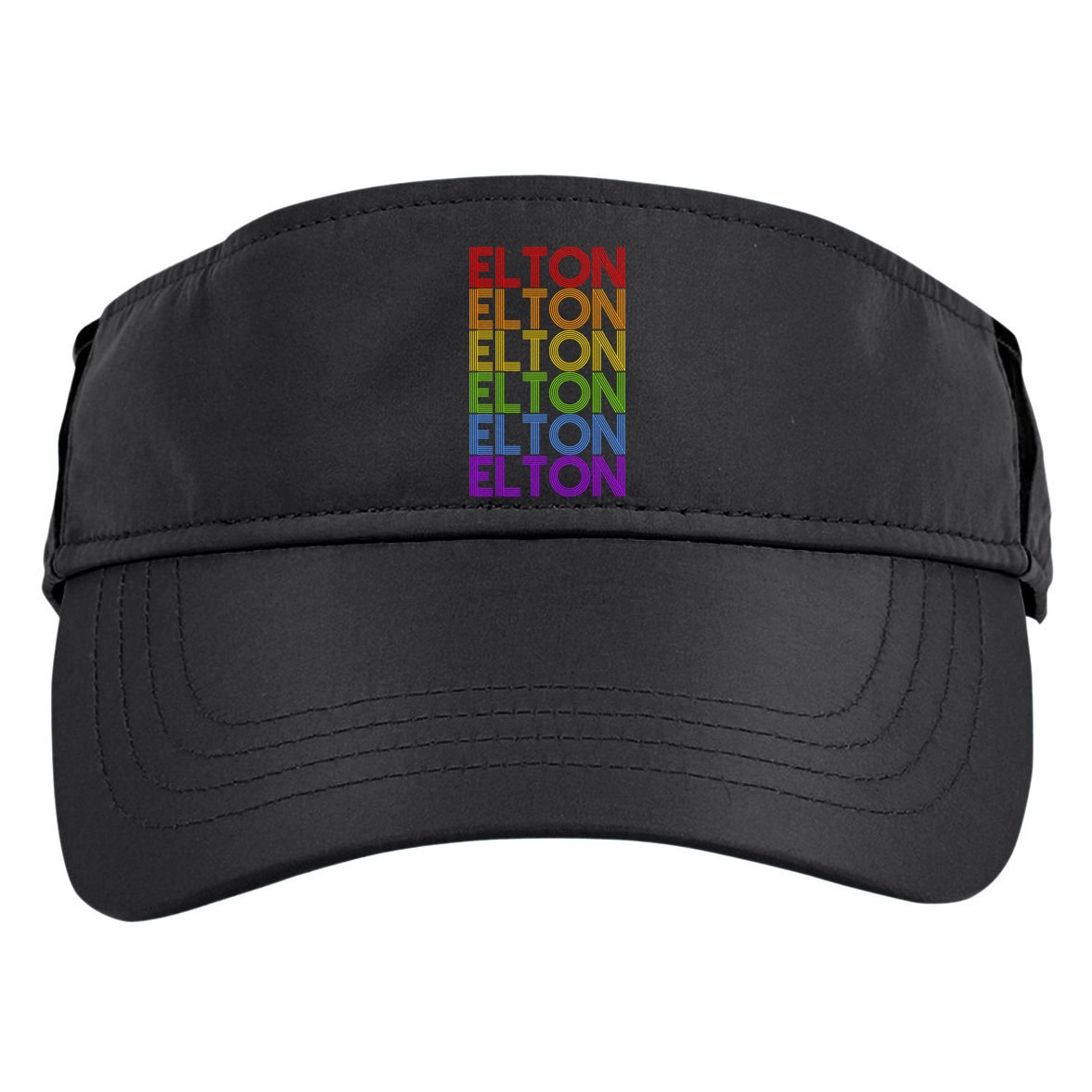 Elton Wordmark Pattern Retro Style Adult Drive Performance Visor