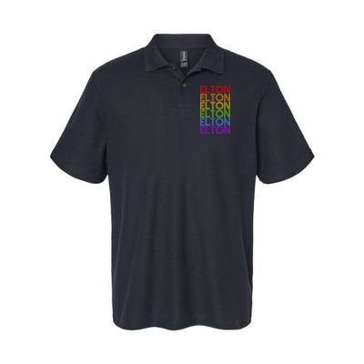 Elton Wordmark Pattern Retro Style Polo