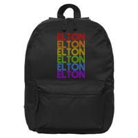 Elton Wordmark Pattern Retro Style 16 in Basic Backpack