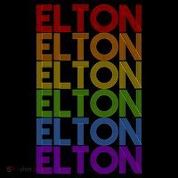 Elton Wordmark Pattern Retro Style Mesh Reversible Basketball Jersey Tank