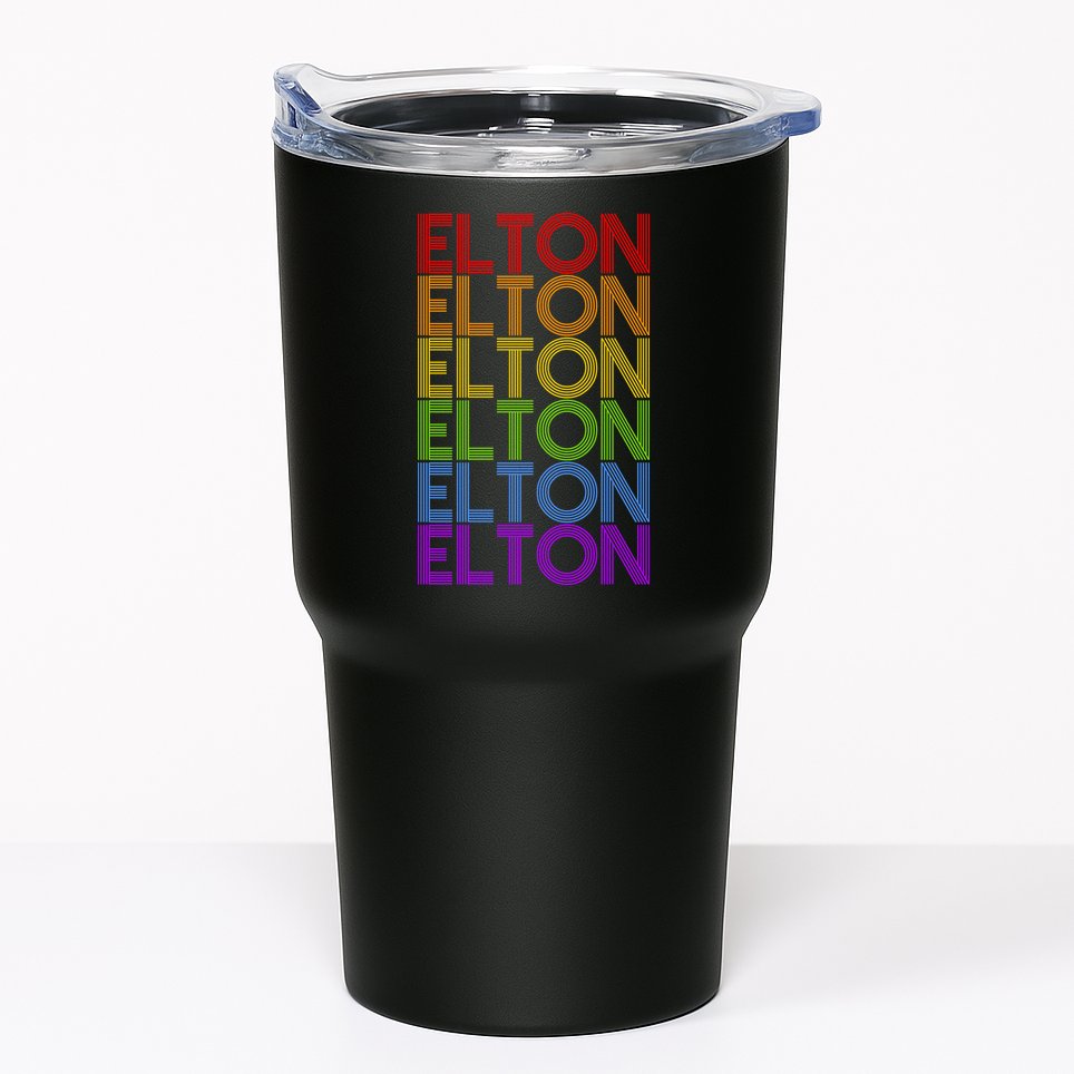 Elton Wordmark Pattern Retro Style Tumbler