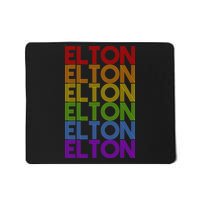 Elton Wordmark Pattern Retro Style Mousepad