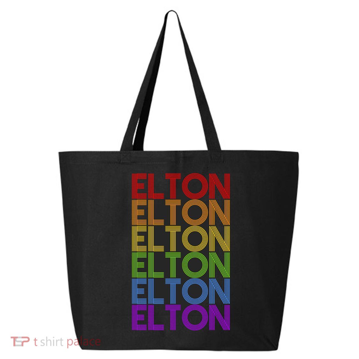 Elton Wordmark Pattern Retro Style 25L Jumbo Tote