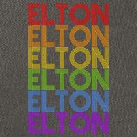 Elton Wordmark Pattern Retro Style Cotton Canvas Backpack