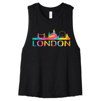 England London Uk British London Women's Racerback Cropped Tank