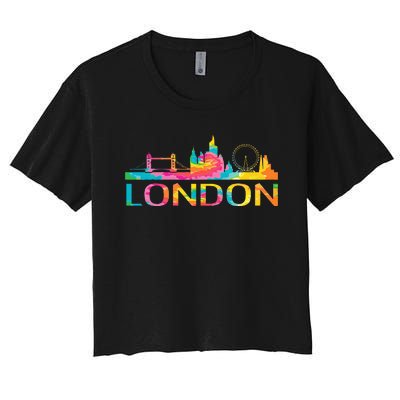 England London Uk British London Women's Crop Top Tee