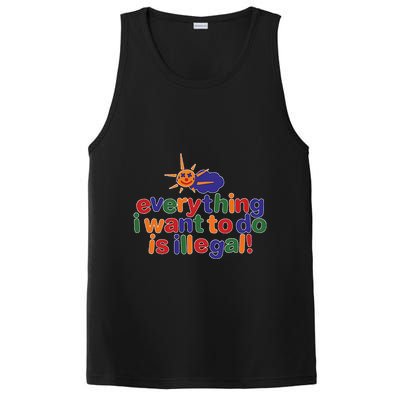 Excavator Lover Vintage Just A Girl Who Loves Excavators PosiCharge Competitor Tank