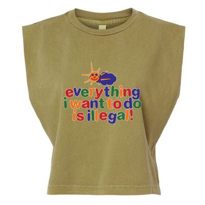 Excavator Lover Vintage Just A Girl Who Loves Excavators Garment-Dyed Women's Muscle Tee