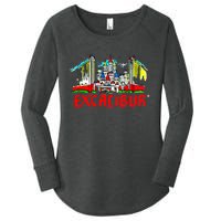 Excalibur Las Vegas Hotel Casino Retro Vintage Women's Perfect Tri Tunic Long Sleeve Shirt