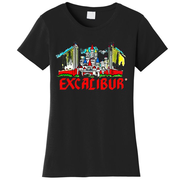 Excalibur Las Vegas Hotel Casino Retro Vintage Women's T-Shirt