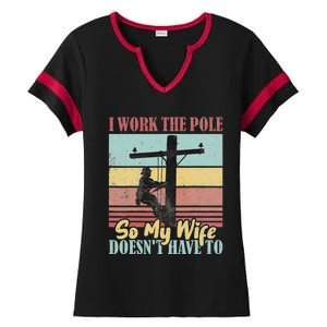 Electricians Lineman Worker Pride Ladies Halftime Notch Neck Tee