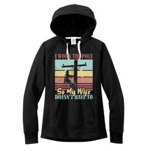 Electricians Lineman Worker Pride Women's Fleece Hoodie