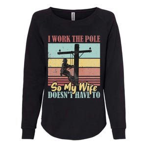 Electricians Lineman Worker Pride Womens California Wash Sweatshirt