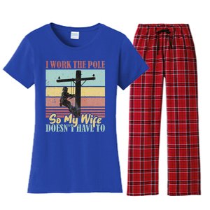 Electricians Lineman Worker Pride Women's Flannel Pajama Set