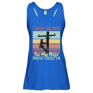 Electricians Lineman Worker Pride Ladies Essential Flowy Tank