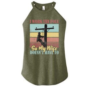 Electricians Lineman Worker Pride Women's Perfect Tri Rocker Tank