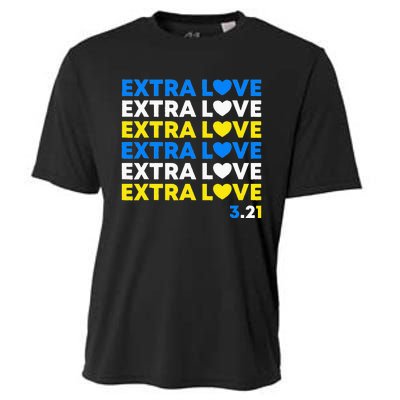 Extra Love World Down Syndrome Awareness Day March 21 T21 Cooling Performance Crew T-Shirt