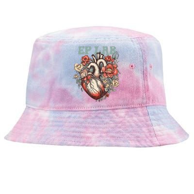 Ep Lab With Human Heart & Flowers Electrophysiology Tie-Dyed Bucket Hat