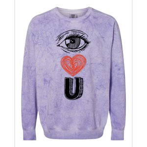 Eye Love You Gift Colorblast Crewneck Sweatshirt