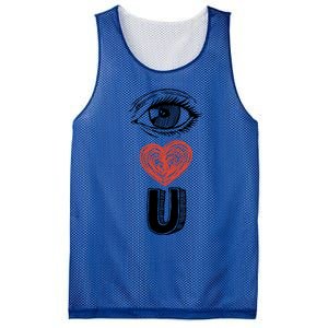 Eye Love You Gift Mesh Reversible Basketball Jersey Tank