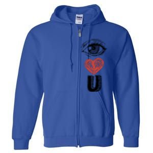 Eye Love You Gift Full Zip Hoodie