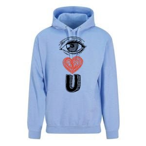 Eye Love You Gift Unisex Surf Hoodie