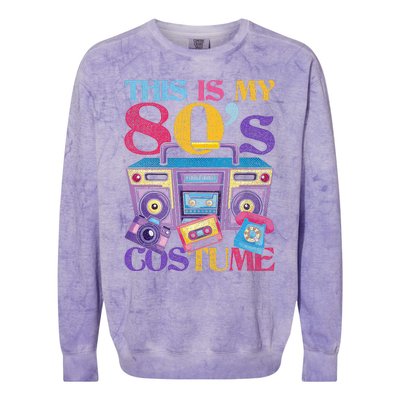 Eighties Music 1980s Generation 80s Costume Party Retro 80s Colorblast Crewneck Sweatshirt