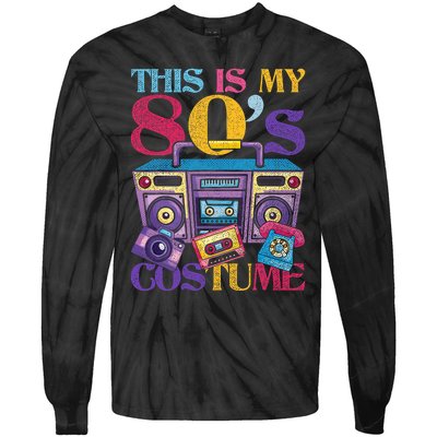 Eighties Music 1980s Generation 80s Costume Party Retro 80s Tie-Dye Long Sleeve Shirt