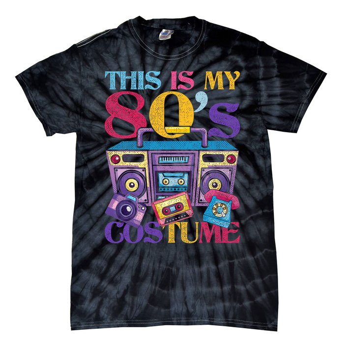 Eighties Music 1980s Generation 80s Costume Party Retro 80s Tie-Dye T-Shirt