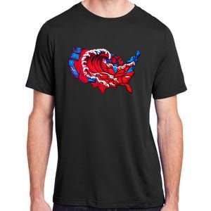 Election Map 2024 Presidential Race Red Republican Wave Adult ChromaSoft Performance T-Shirt