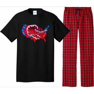 Election Map 2024 Presidential Race Red Republican Wave Pajama Set