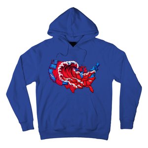 Election Map 2024 Presidential Race Red Republican Wave Hoodie