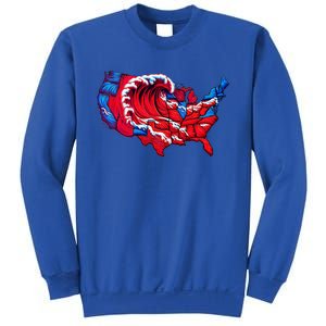 Election Map 2024 Presidential Race Red Republican Wave Sweatshirt