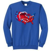 Election Map 2024 Presidential Race Red Republican Wave Sweatshirt