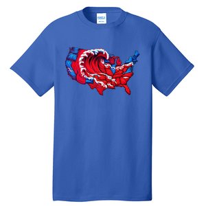 Election Map 2024 Presidential Race Red Republican Wave Tall T-Shirt