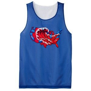 Election Map 2024 Presidential Race Red Republican Wave Mesh Reversible Basketball Jersey Tank