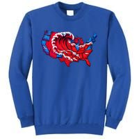 Election Map 2024 Presidential Race Red Republican Wave Tall Sweatshirt