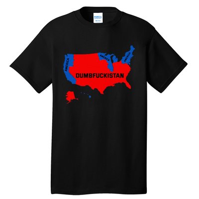 Election Map 2024 United States Of America Dumbfuckistan Tall T-Shirt