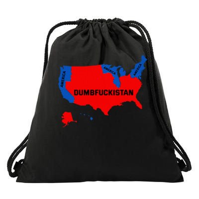 Election Map 2024 United States Of America Dumbfuckistan Drawstring Bag