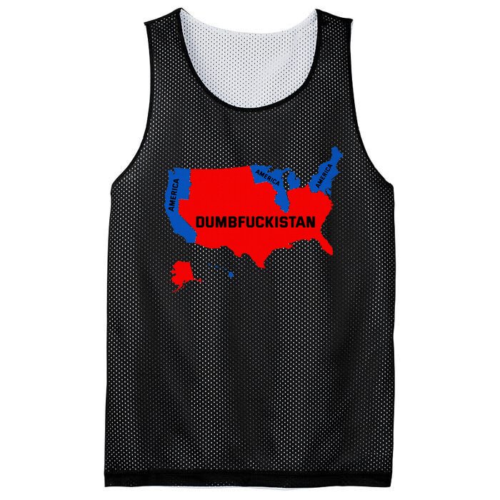 Election Map 2024 United States Of America Dumbfuckistan Mesh Reversible Basketball Jersey Tank